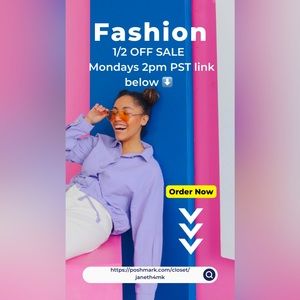 Slashing prices on Monday half off show items